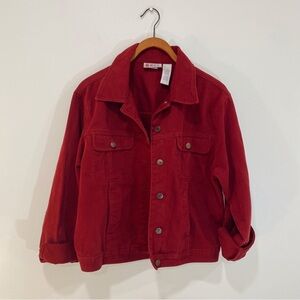 Vintage‎ Bill Blass Red Denim Jacket